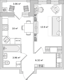 34,7 м², 1-комнатная квартира 5 700 000 ₽ - изображение 50
