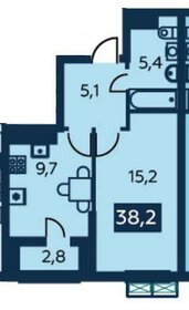 40,4 м², 1-комнатная квартира 3 800 000 ₽ - изображение 49