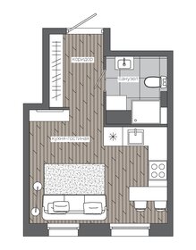 22,1 м², квартира-студия 3 559 000 ₽ - изображение 3