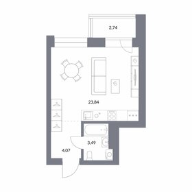 Квартира 34,3 м², студия - изображение 1