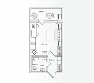 Квартира 27,5 м², студия - изображение 1