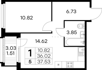 40,5 м², 1-комнатные апартаменты 6 000 000 ₽ - изображение 70