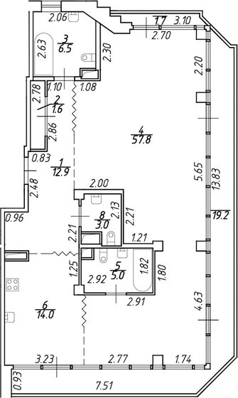 107,1 м², 3-комнатная квартира 45 505 000 ₽ - изображение 1