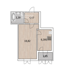 Квартира 37,5 м², 1-комнатная - изображение 1