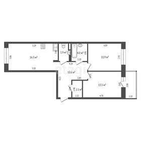 Квартира 61 м², 2-комнатная - изображение 1