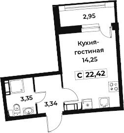 20,2 м², квартира-студия 3 000 000 ₽ - изображение 50