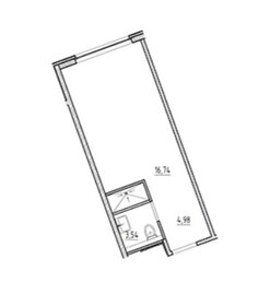 22,9 м², апартаменты-студия 4 950 000 ₽ - изображение 39