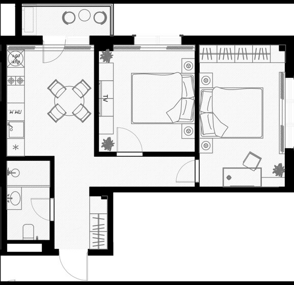 55 м², 3-комнатная квартира 16 000 000 ₽ - изображение 1