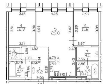 Квартира 75,4 м², 2-комнатная - изображение 1