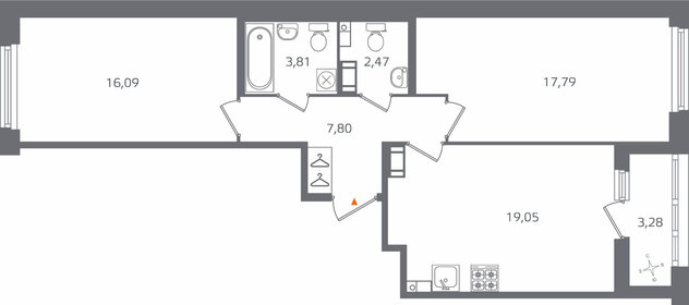 68,7 м², 2-комнатная квартира 19 138 056 ₽ - изображение 4
