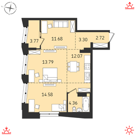 81 м², 3-комнатная квартира 9 150 000 ₽ - изображение 39