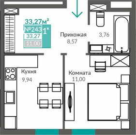 33,4 м², 1-комнатная квартира 5 480 000 ₽ - изображение 21