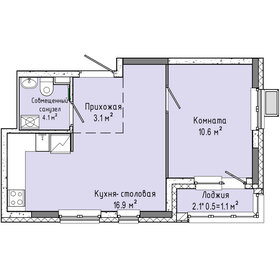 30,4 м², 1-комнатная квартира 3 200 000 ₽ - изображение 66