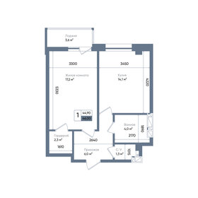 45,9 м², 1-комнатная квартира 8 121 087 ₽ - изображение 30