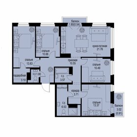 Квартира 100,8 м², 4-комнатная - изображение 1