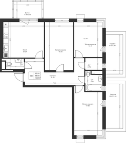 105,8 м², 4-комнатная квартира 12 167 000 ₽ - изображение 39