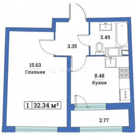 Квартира 32,3 м², 1-комнатная - изображение 2