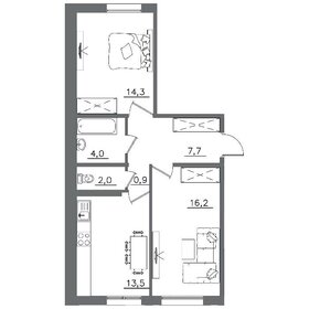 58,6 м², 2-комнатная квартира 7 266 400 ₽ - изображение 17