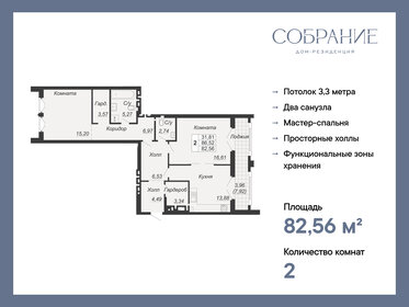 87 м², 2-комнатная квартира 34 812 000 ₽ - изображение 8