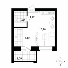 Квартира 27,1 м², 1-комнатная - изображение 1