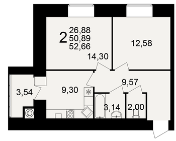 62 м², 3-комнатная квартира 3 500 000 ₽ - изображение 116