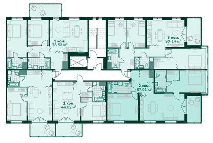 93 м², 3-комнатная квартира 34 270 000 ₽ - изображение 128