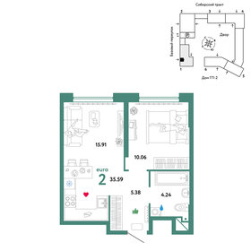 35,8 м², 2-комнатная квартира 6 665 000 ₽ - изображение 10