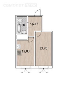 36,7 м², 1-комнатная квартира 6 800 000 ₽ - изображение 33