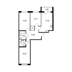 Квартира 81,8 м², 3-комнатная - изображение 1