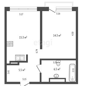 Квартира 41,6 м², 1-комнатная - изображение 3