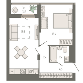 43 м², 2-комнатная квартира 4 300 000 ₽ - изображение 110