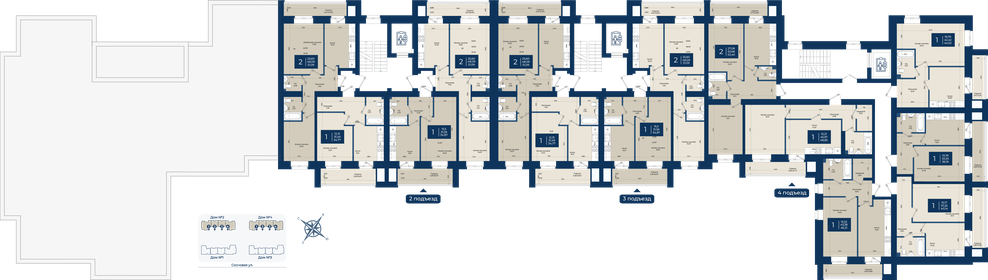 34,9 м², 1-комнатная квартира 5 125 890 ₽ - изображение 28