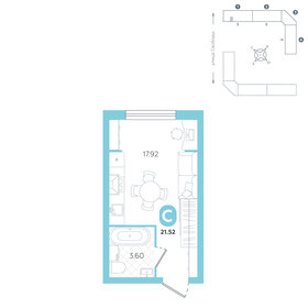 20,8 м², квартира-студия 1 990 000 ₽ - изображение 65