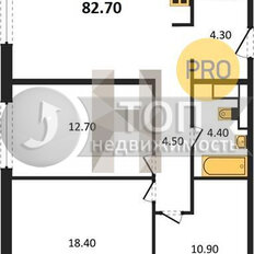 Квартира 82,7 м², 3-комнатная - изображение 3