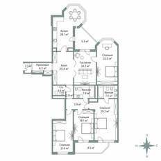 Квартира 205 м², 5-комнатная - изображение 2