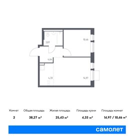 39,4 м², 1-комнатная квартира 6 600 000 ₽ - изображение 55