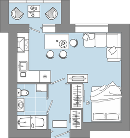 Квартира 29 м², студия - изображение 1