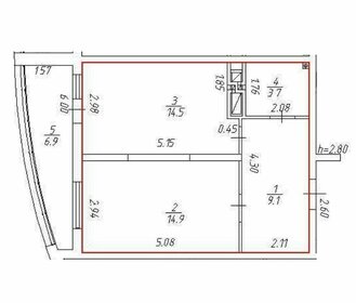 Квартира 42,2 м², 1-комнатная - изображение 1