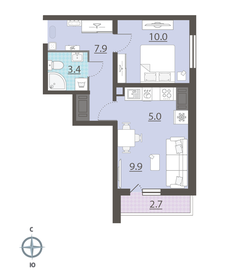 38,7 м², 1-комнатная квартира 3 778 358 ₽ - изображение 20