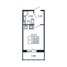 Квартира 19,2 м², студия - изображение 3