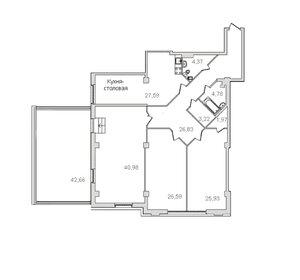 114,9 м², 3-комнатная квартира 57 700 000 ₽ - изображение 105