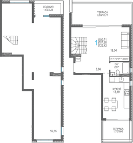 Квартира 107,9 м², 1-комнатная - изображение 1