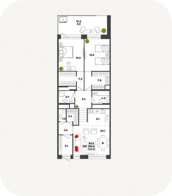 Квартира 105,8 м², 3-комнатная - изображение 1