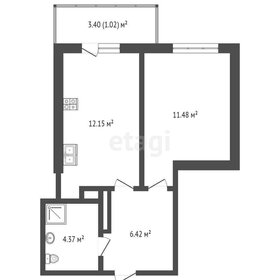 Квартира 35,4 м², 1-комнатная - изображение 1