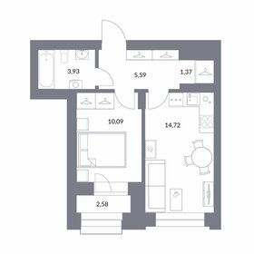 Квартира 39 м², 1-комнатная - изображение 1