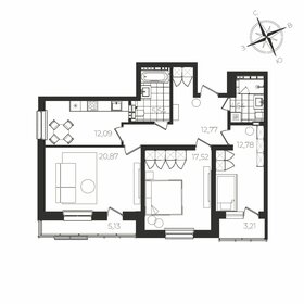 Квартира 97,8 м², 3-комнатная - изображение 1