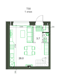 Квартира 58,6 м², 3-комнатная - изображение 1