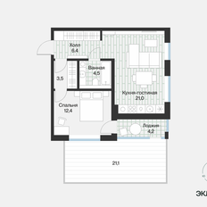 Квартира 25,2 м², студия - изображение 5