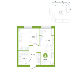 36,7 м², 2-комнатная квартира 2 910 000 ₽ - изображение 16