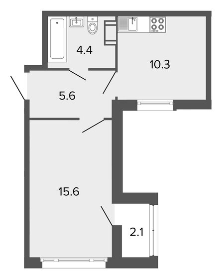 36 м², 1-комнатная квартира 9 990 000 ₽ - изображение 1